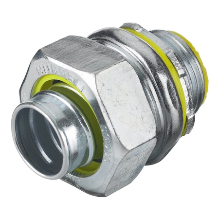 Hubbell Wiring Device-Kellems Conduit Fitting Connector, 1/2 in, Liquid-Tight, Steel, Zinc Plated H0501